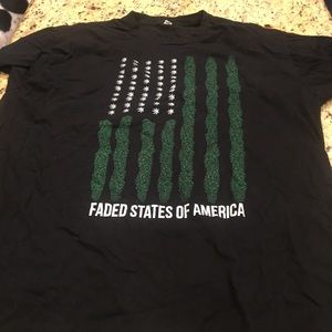 Pot Leaf flag size XL Faded States of America black green